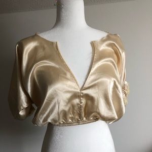 Gold poet blouse